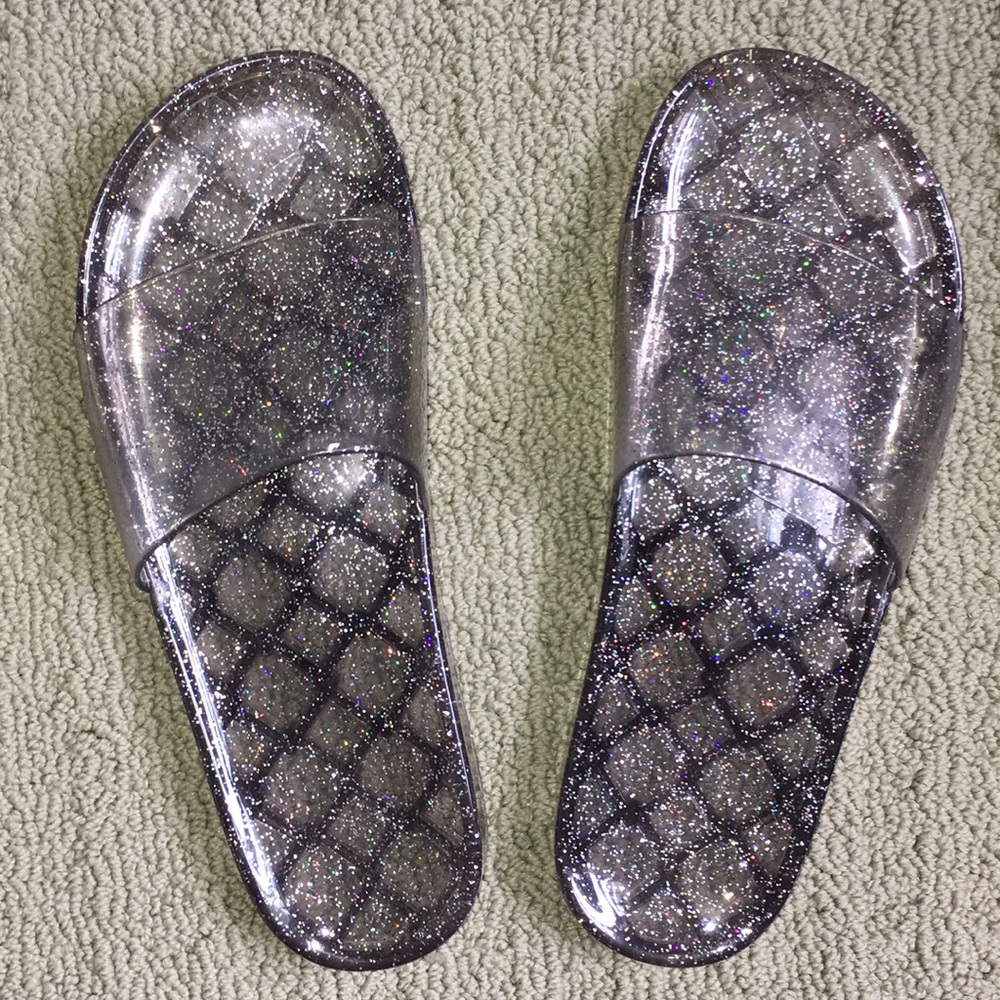 Sparkly Jelly Slide Sandals ✨